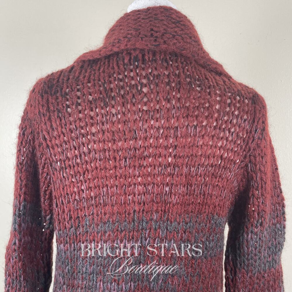 Rare Vintage Knit Ombre Duster Cardi ASO Willow Rosenberg BtVS Ashley Olsen Red - Picture 12 of 13